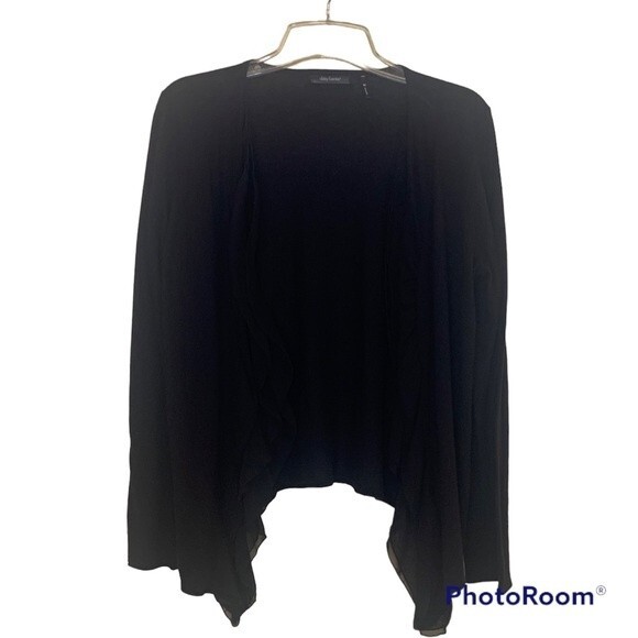 Daisy Fuentes - Open Front Black Lightweight Sweater Size Medium - Picture 1 of 7